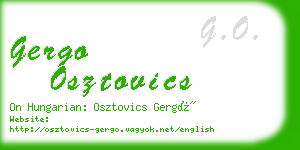 gergo osztovics business card